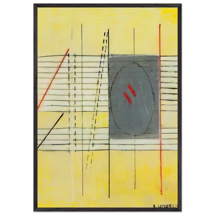 Untitled - 1975 N7 - Bice Lazzari 70x100 cm / 28x40 inches Framed Art Print – Black Wooden Frame
