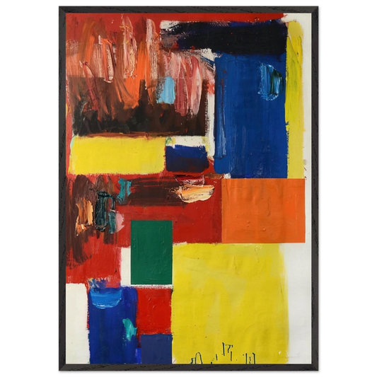 UNTITLED 1964 N2 - Taro Yamamoto Framed Art Print – Black Wooden Frame - Default Title - -Framed Art Print