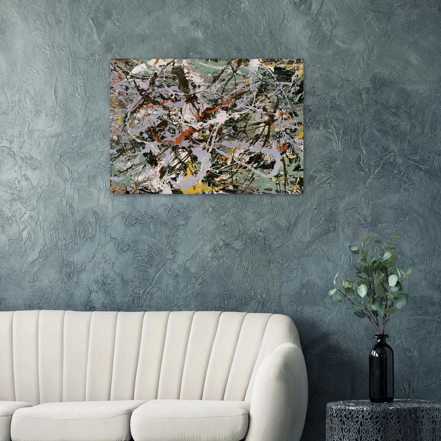 UNTITLED GREEN SILVER 1949 - Jackson Pollock Brushed Aluminum Print - 70x100 cm / 28x40 inches | Jackson Pollock Aluminum Print | Jackson Pollock Prints