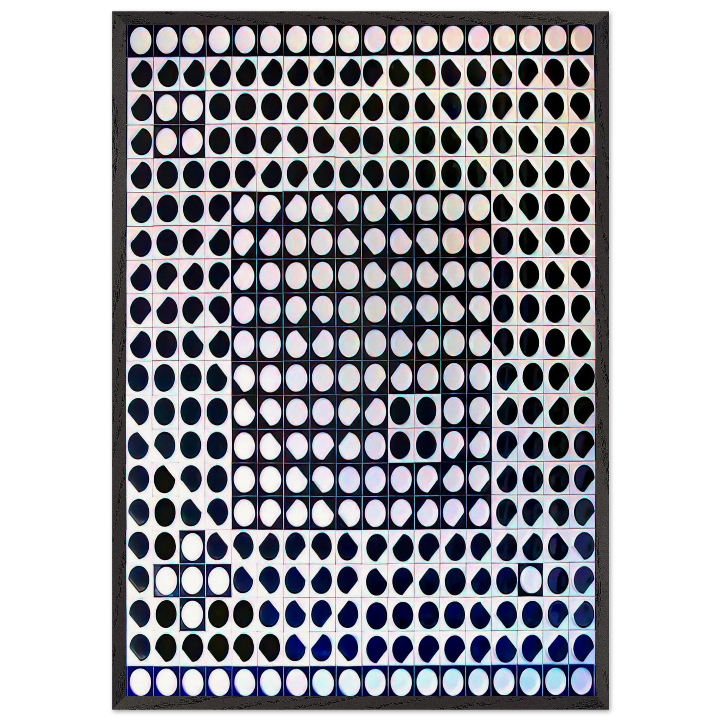 Caopeo - 1964 - Victor Vasarely Framed Art Print – Black Wooden Frame - Default Title - -Framed Art Print