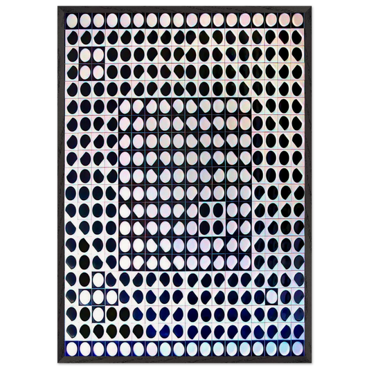 Caopeo - 1964 - Victor Vasarely Framed Art Print – Black Wooden Frame - Default Title - -Framed Art Print
