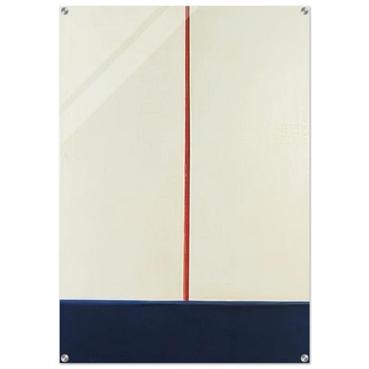 KOMPOSITION BLAU ROT AUF WEISS 1965 - BLINKY PALERMO Acrylic Print - 70x100 cm / 28x40″ inches