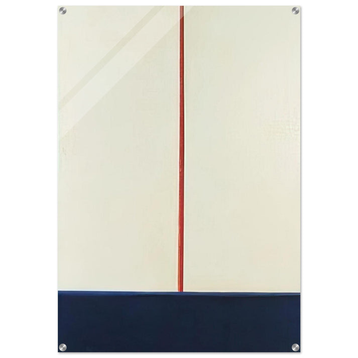 KOMPOSITION BLAU ROT AUF WEISS 1965 - BLINKY PALERMO Acrylic Print - 70x100 cm / 28x40″ inches