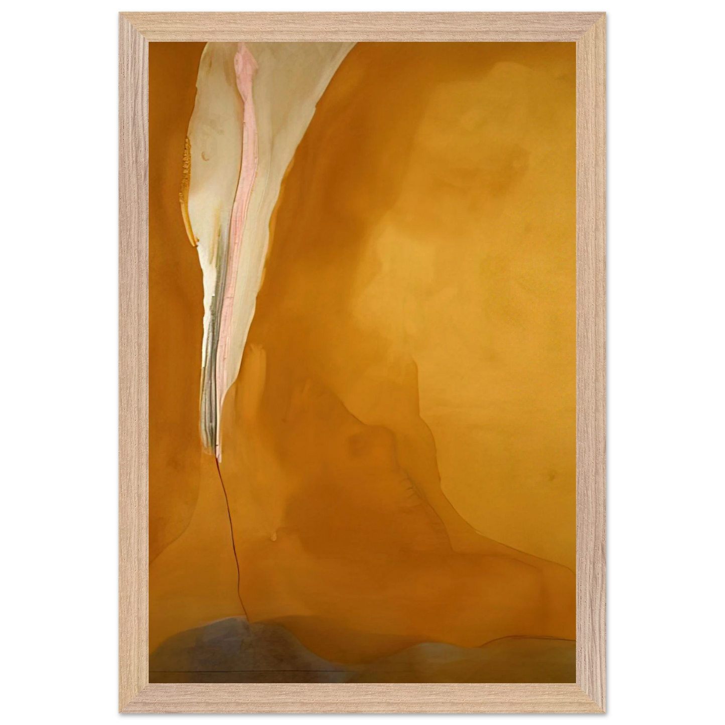 Helen Frankenthaler - Coral Wedge - 1972 Wall art - 40x60 cm / 16x24 inches - Premium Wooden Framed Poster With Fine Art Paper - White frame