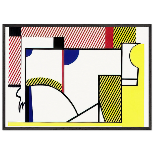 BULL VI 1973 - Roy Lichtenstein Framed Art Print – Black Wooden Frame - Default Title - -Framed Art Print