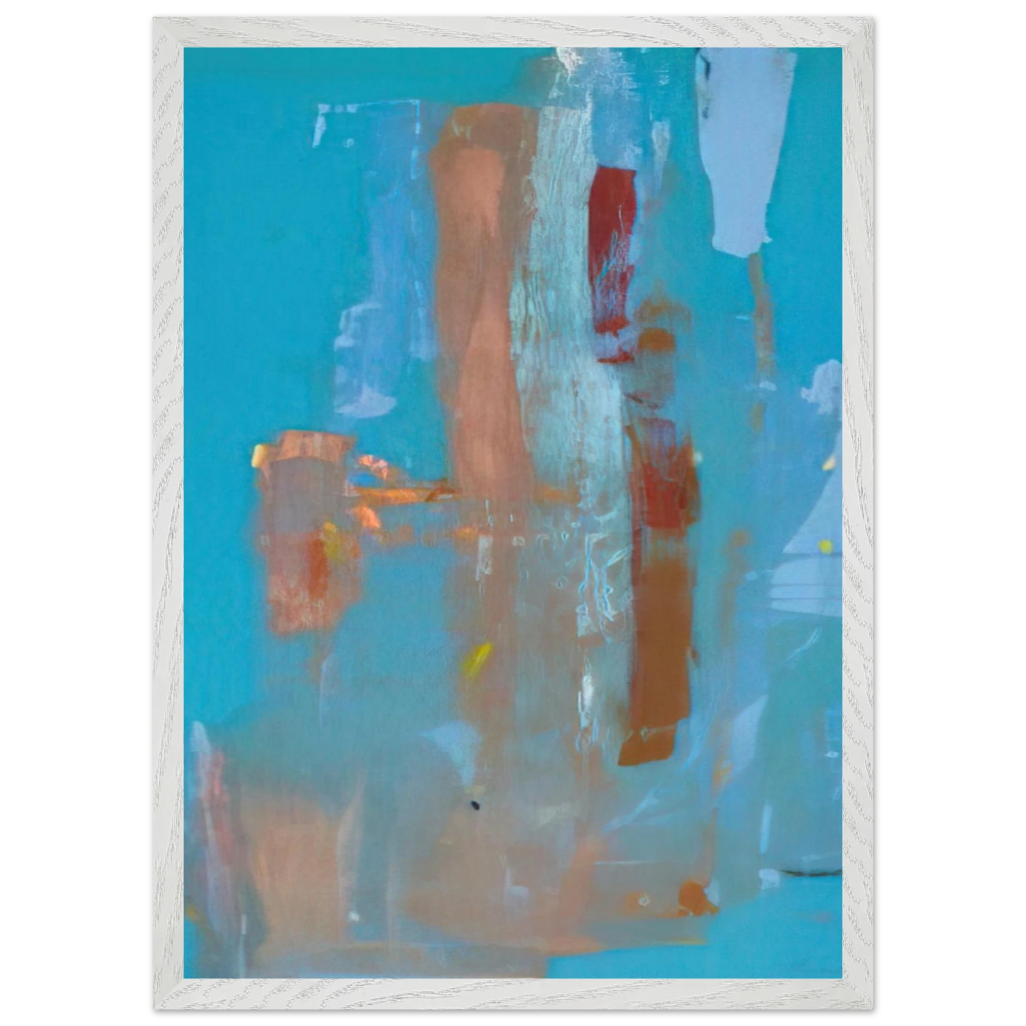Helen Frankenthaler - In on Blue - 1976 Wall art - 40x60 cm / 16x24 inches - Premium Wooden Framed Poster With Fine Art Paper - Black frame