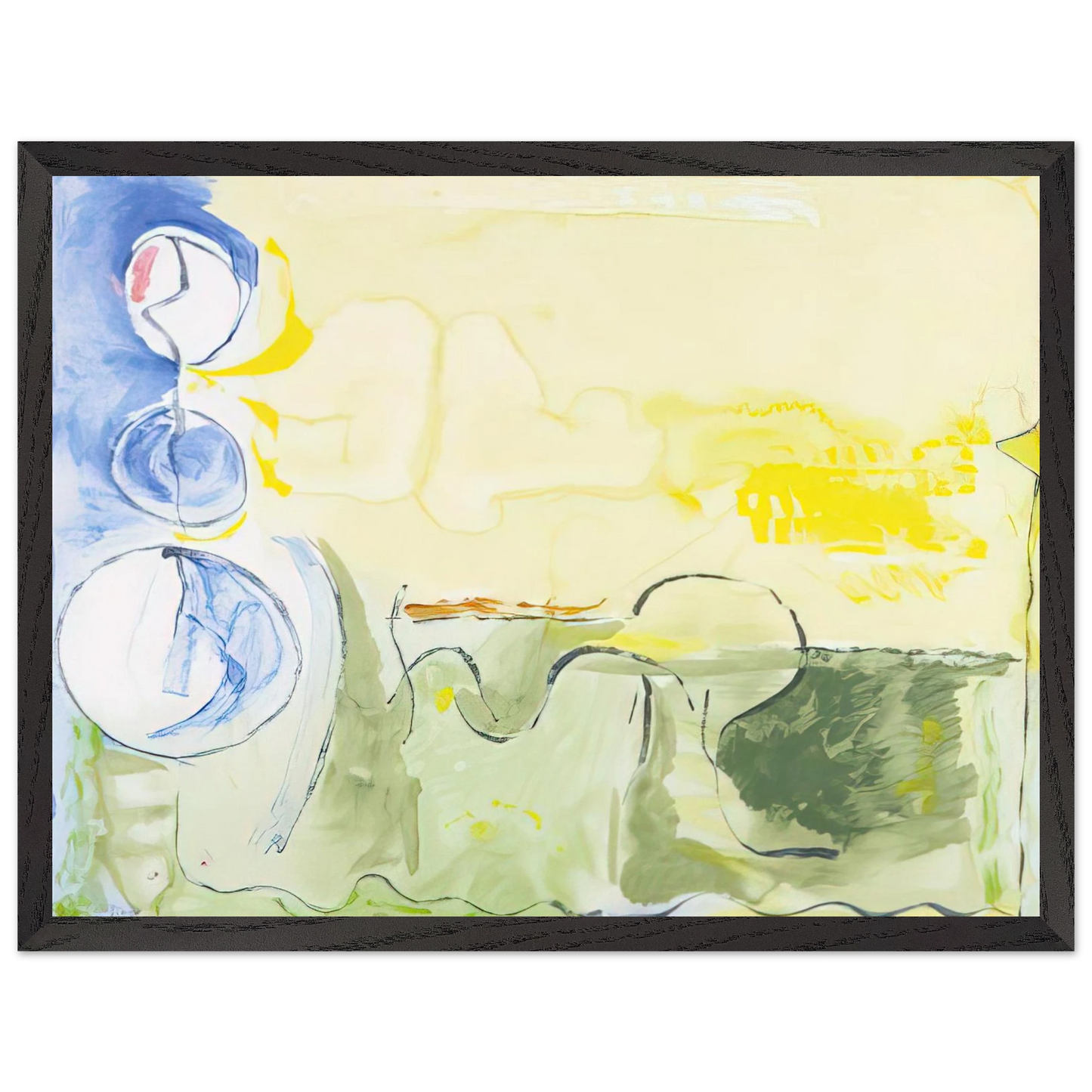 Helen Frankenthaler - Flotilla - 2006 Wall art - 35x35 cm / 14x14 inches - Fine Art Poster - -