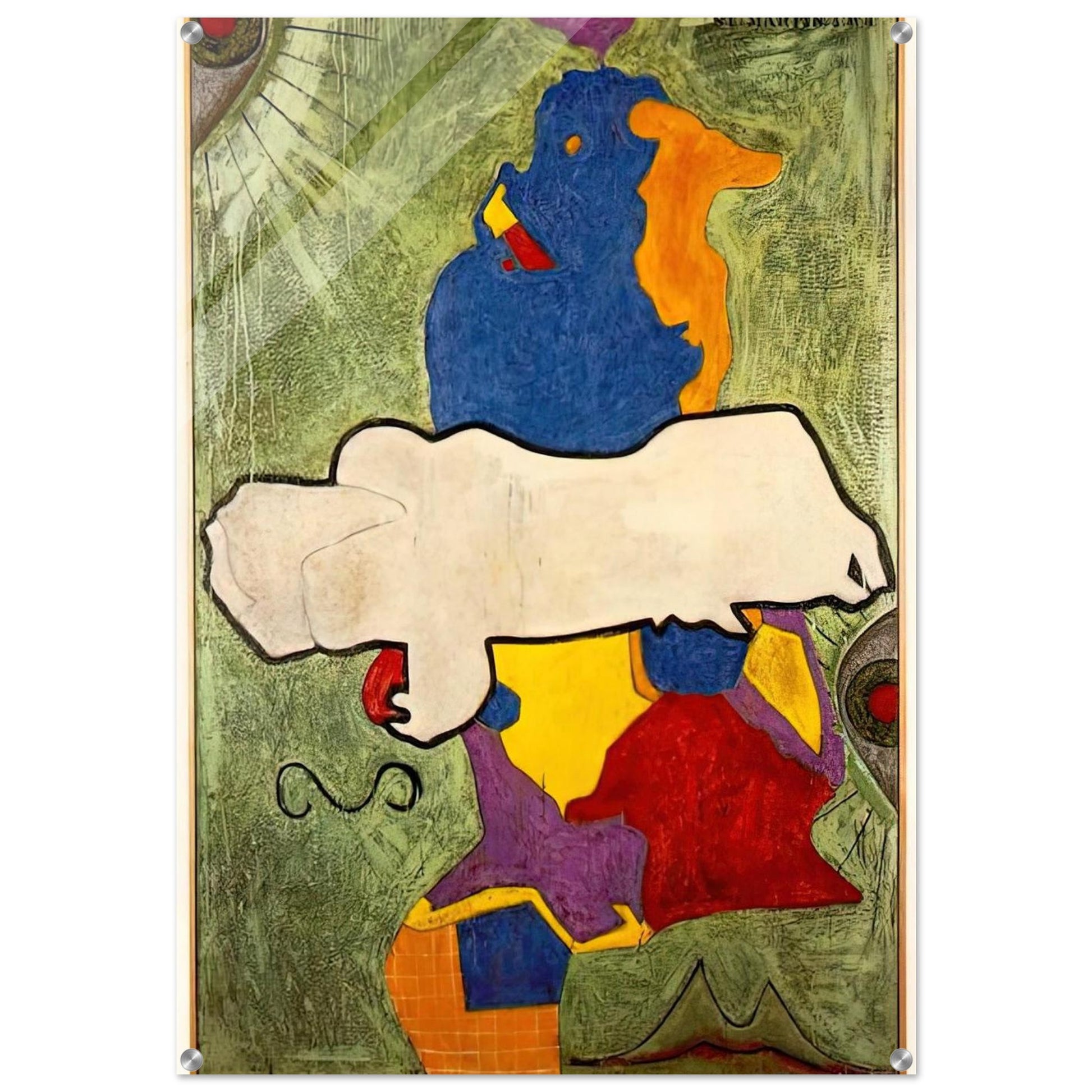 GREEN ANGEL - Jasper Johns Acrylic Print - 70x100 cm / 28x40″ inches | Jasper Johns Wall Art | Jasper Johns Prints