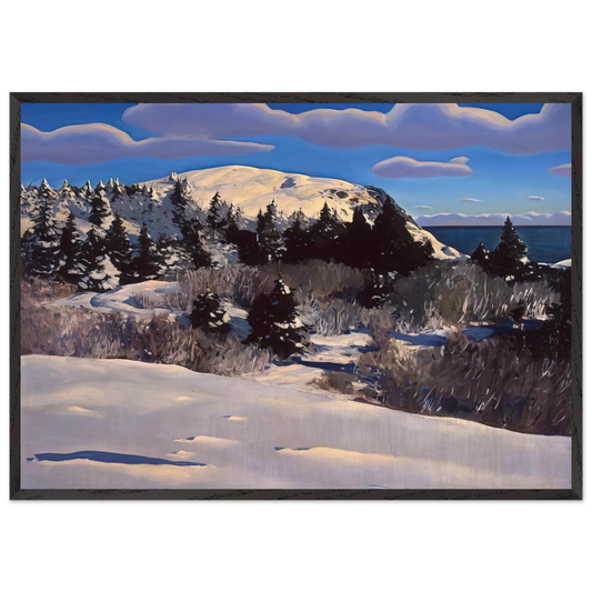 Maine Headland Winter - Rockwell Kent Framed Art Print – Black Wooden Frame - Default Title - -Framed Art Print
