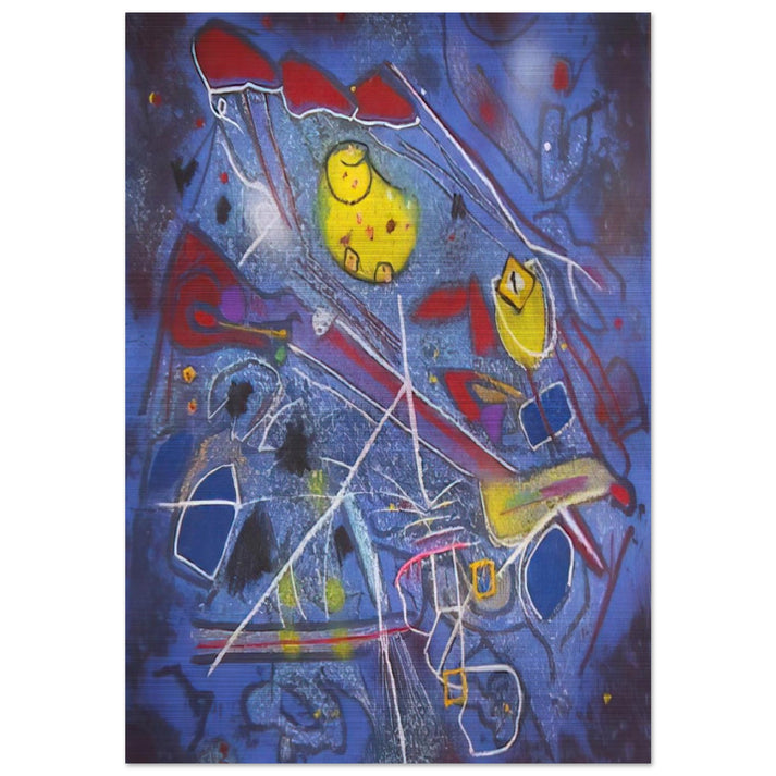 REDNESS OF BLUE 1996 - Roberto Matta Brushed Aluminum Print - 70x100 cm / 28x40 inches | Roberto Matta Aluminum Print | Roberto Matta Prints