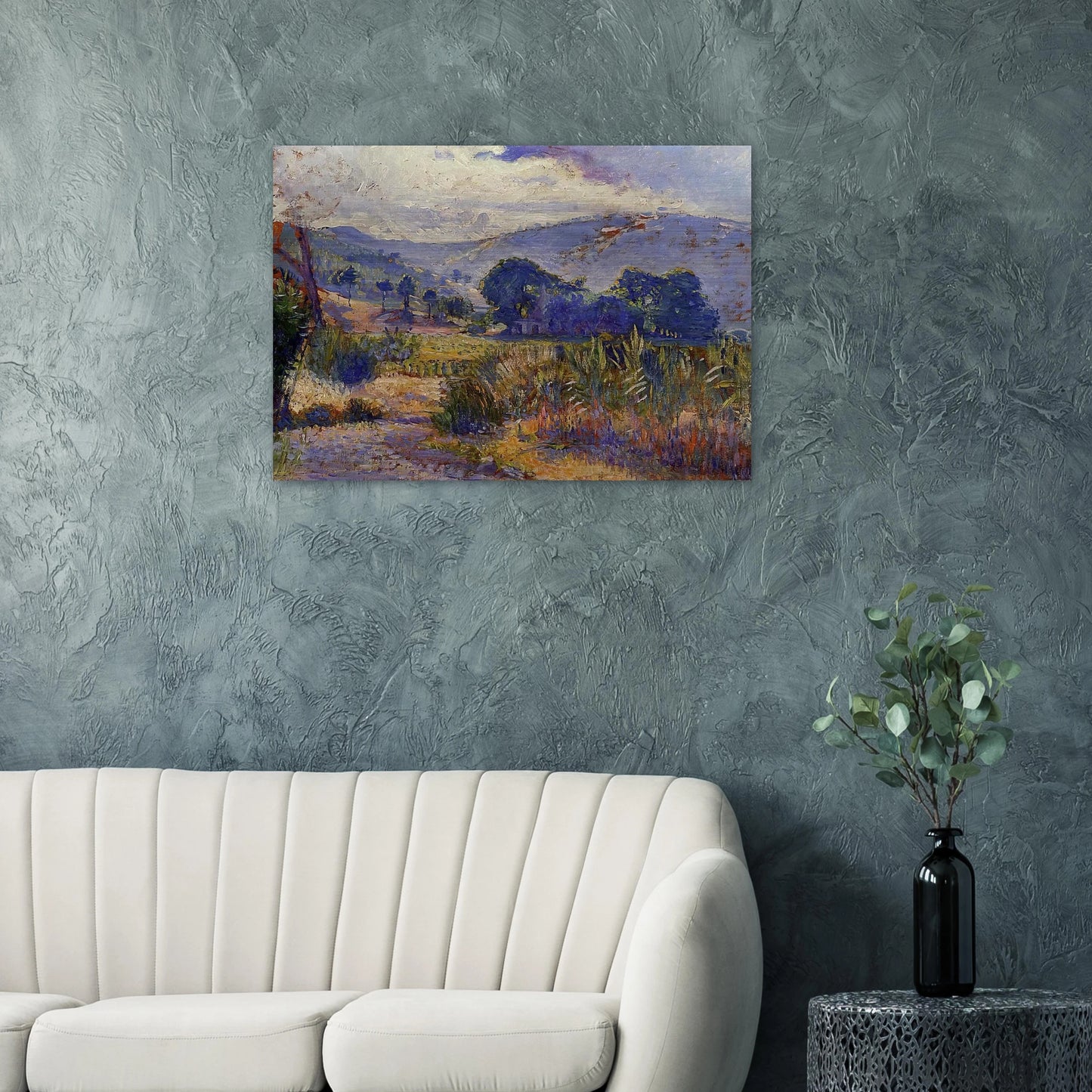 Cabasson Landscape study - Henri-Edmond Cross Brushed Aluminum Print - 70x100 cm / 28x40 inches | Henri-Edmond Cross Aluminum Print | Henri-Edmond Cross Prints