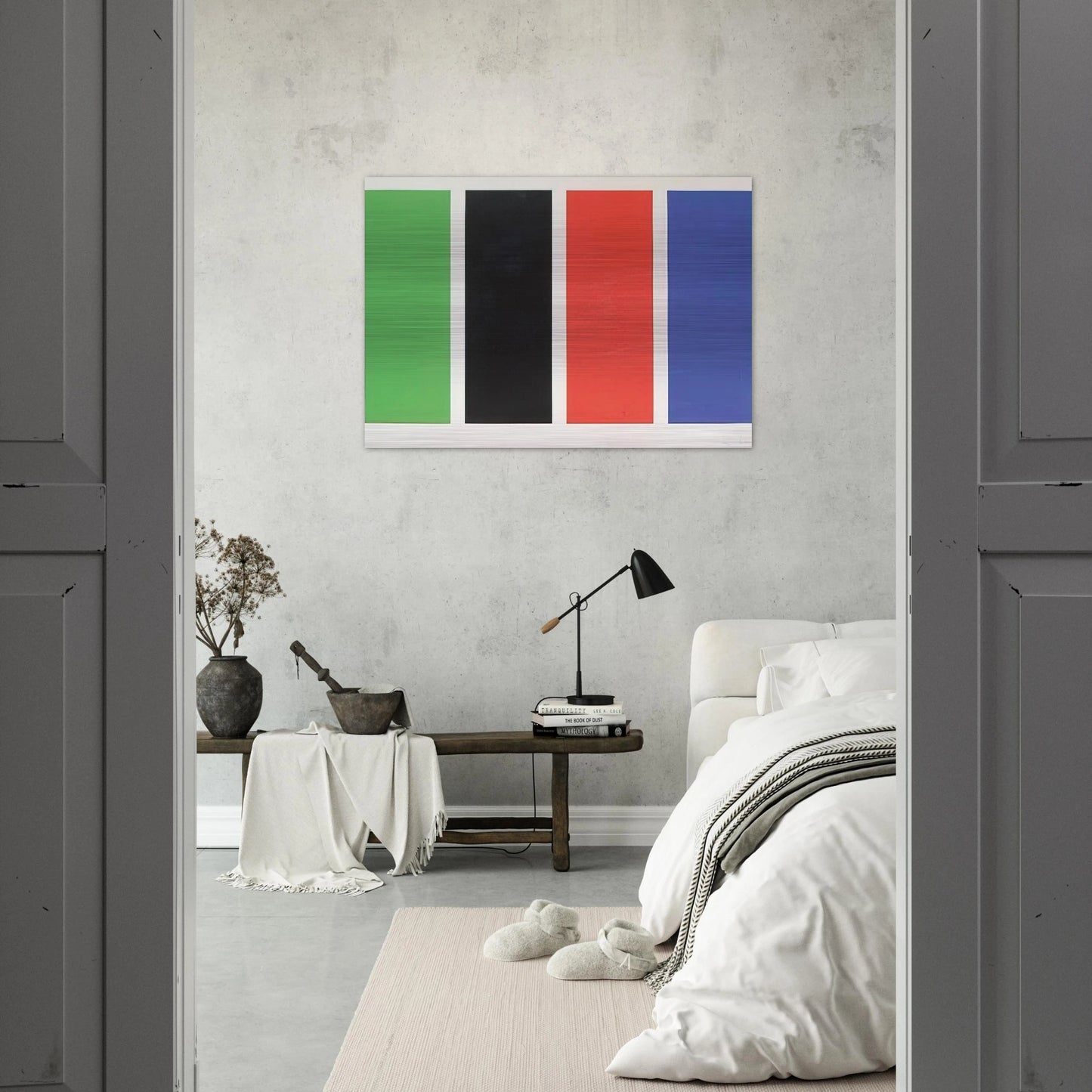 Four Panels - Ellsworth Kelly Brushed Aluminum Print - 70x100 cm / 28x40 inches | Ellsworth Kelly Aluminum Print | Ellsworth Kelly Prints