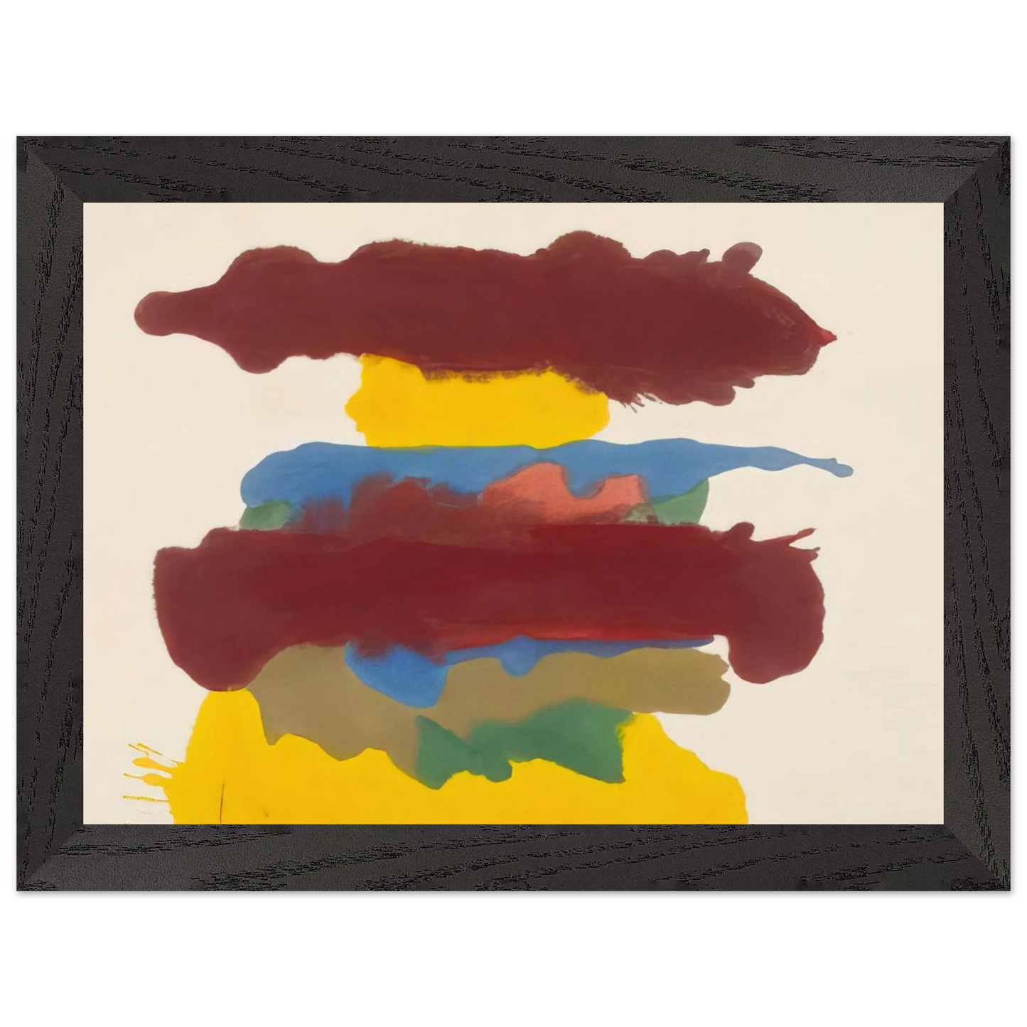 Helen Frankenthaler - Weather Change - 1963 Wall art - 15x20 cm / 6x8 inches - Premium Wooden Framed Poster With Fine Art Paper - Wood frame