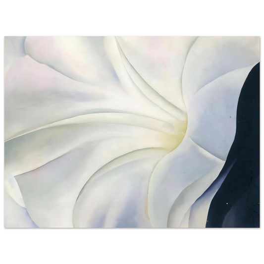 Georgia O'Keeffe - Morning Glory with Black Fine Art Poster - 13x18 cm / 5x7 inches