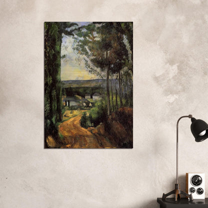 Road, Trees and Lake - Paul Cézanne Brushed Aluminum Print - 70x100 cm / 28x40 inches | Paul Cézanne Aluminum Print | Paul Cézanne Prints