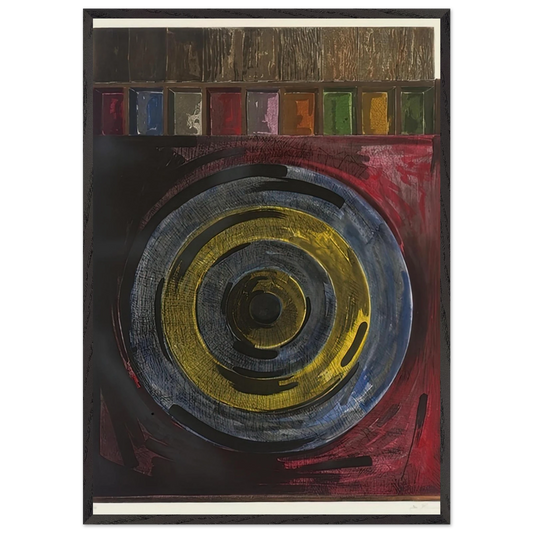 TARGET WITH PLASTER CASTS UNIVERSAL LIMITED ART EDITIONS 208 - Jasper Johns Framed Art Print – Black Wooden Frame - Default Title - -Framed Art Print