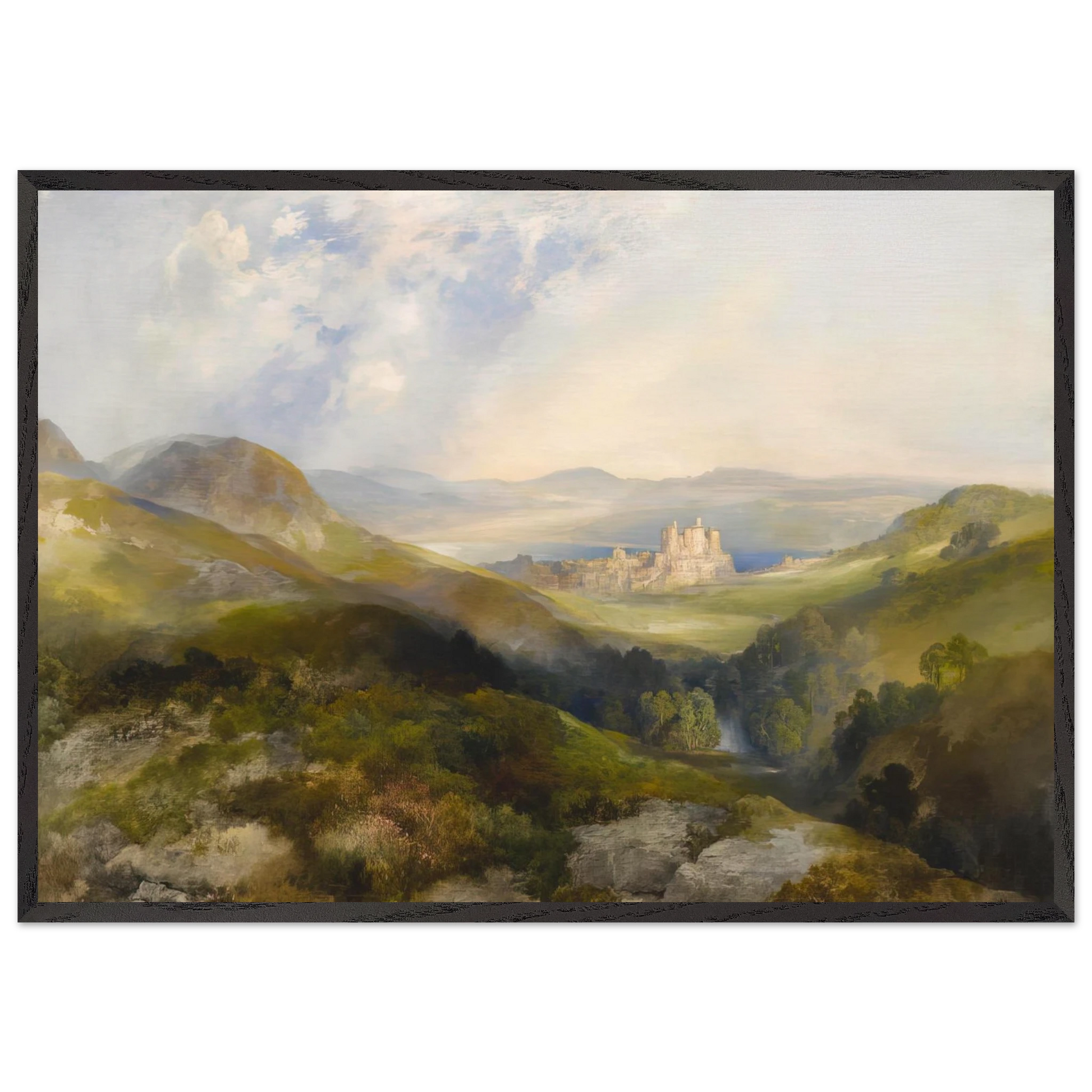 Conway Castle - Thomas Moran Framed Art Print – Black Wooden Frame - Default Title - -Framed Art Print