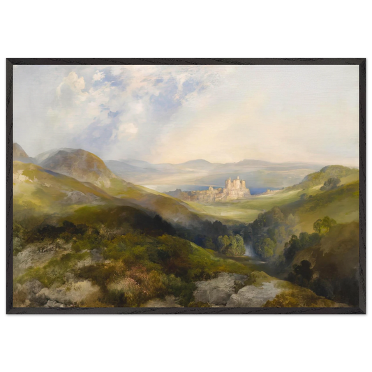 Conway Castle - Thomas Moran 70x100 cm / 28x40 inches Framed Art Print – Black Wooden Frame
