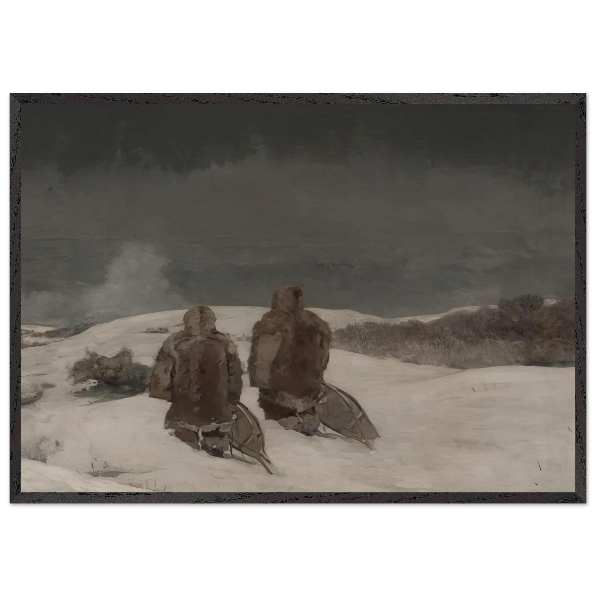 BELOW ZERO - Winslow Homer Framed Art Print – Black Wooden Frame - Default Title - -Framed Art Print