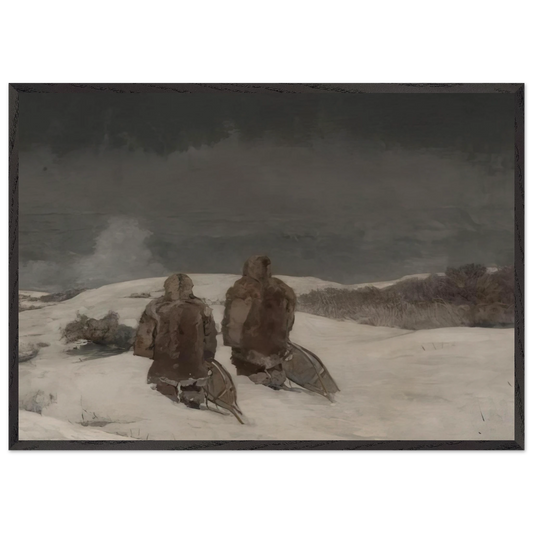 BELOW ZERO - Winslow Homer Framed Art Print – Black Wooden Frame - Default Title - -Framed Art Print