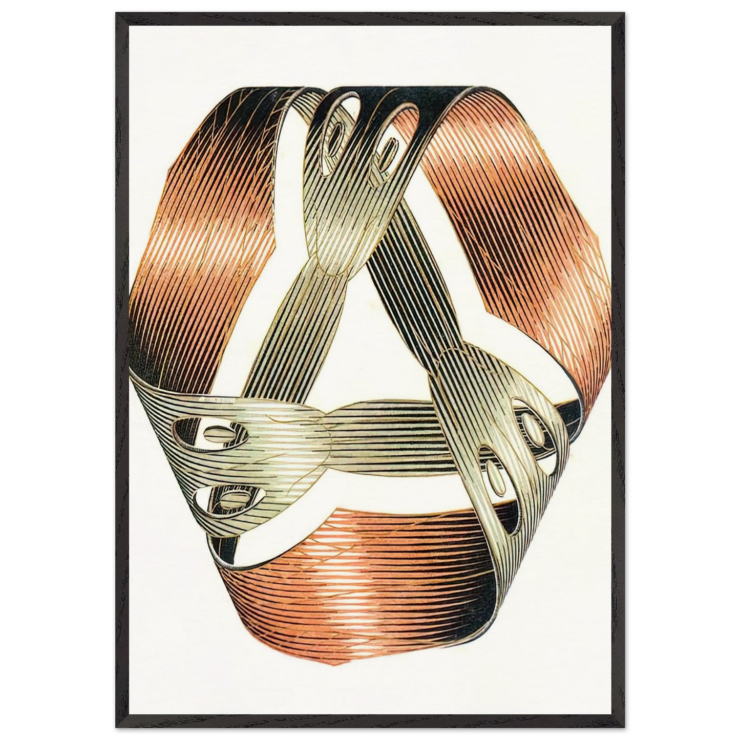 MOEBIUS STRIP I - MC Escher Framed Art Print – Black Wooden Frame - Default Title - -Framed Art Print