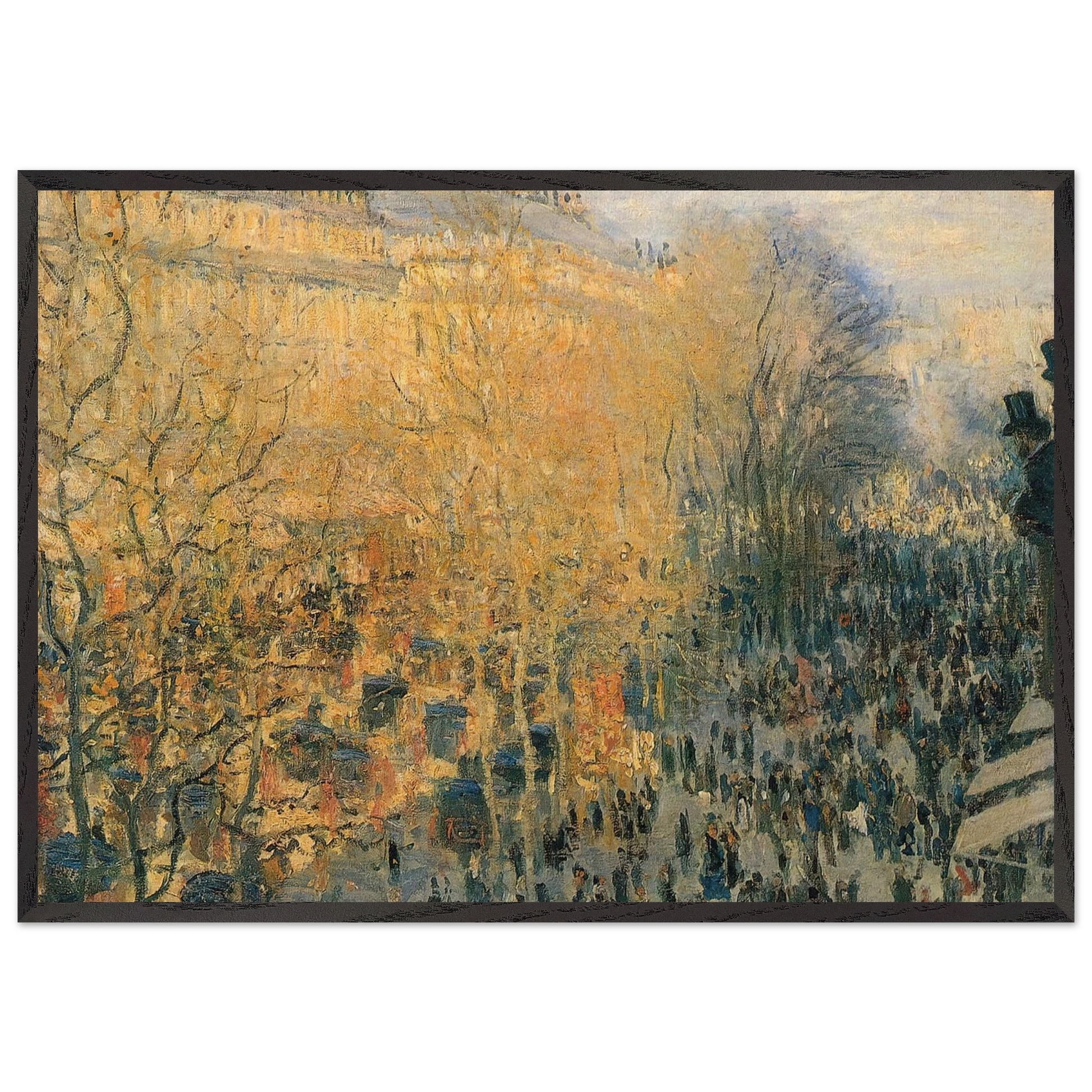 Boulevard of Capucines - claude monet Framed Art Print – Black Wooden Frame - Default Title - -Framed Art Print