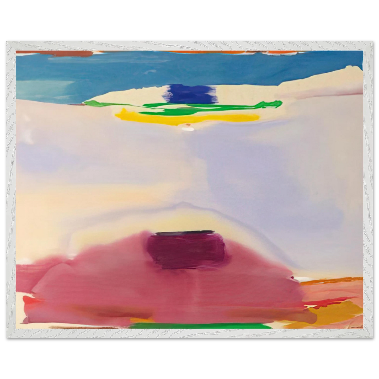 Helen Frankenthaler - Leveling - 1973 Wall art - A2 (42 x 59.4  cm) - Premium Wooden Framed Poster With Fine Art Paper - Wood frame
