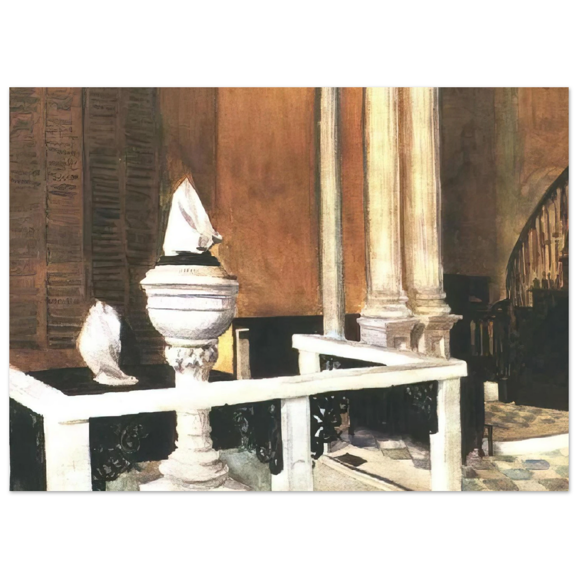 Edward Hopper - Baptistry of St. John s Fine Art Poster - 40x60 cm / 16x24 inches