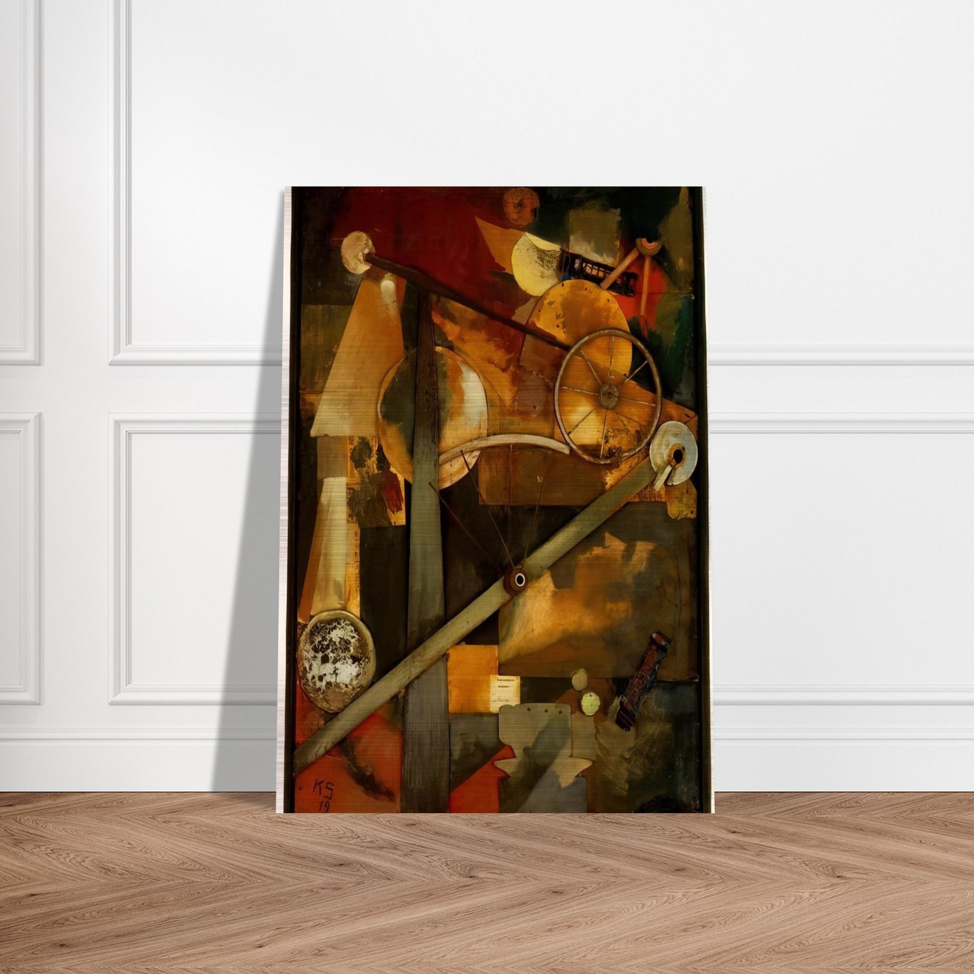 CONSTRUCTION FOR NOBLE LADIES 1919 - Kurt Schwitters Brushed Aluminum Print - 70x100 cm / 28x40 inches | Kurt Schwitters Aluminum Print | Kurt Schwitters Prints