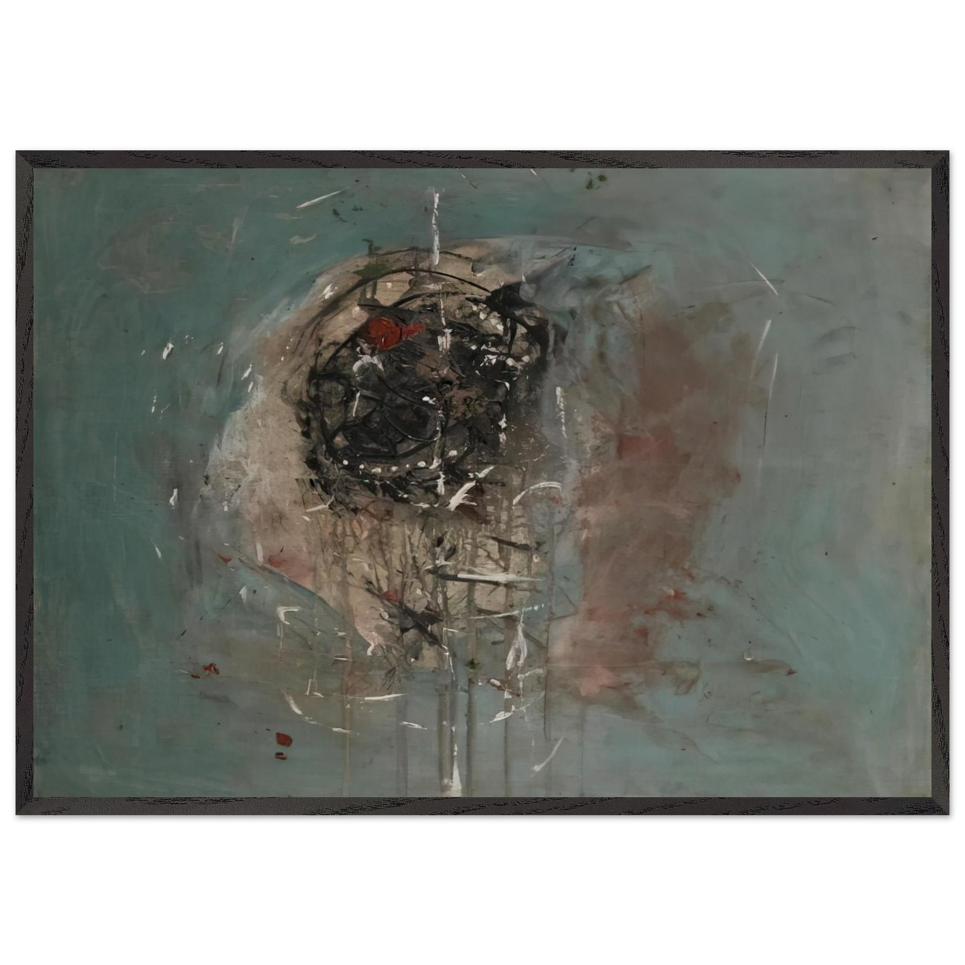 Composition - 1948 N3 - Wols Framed Art Print – Black Wooden Frame - Default Title - -Framed Art Print