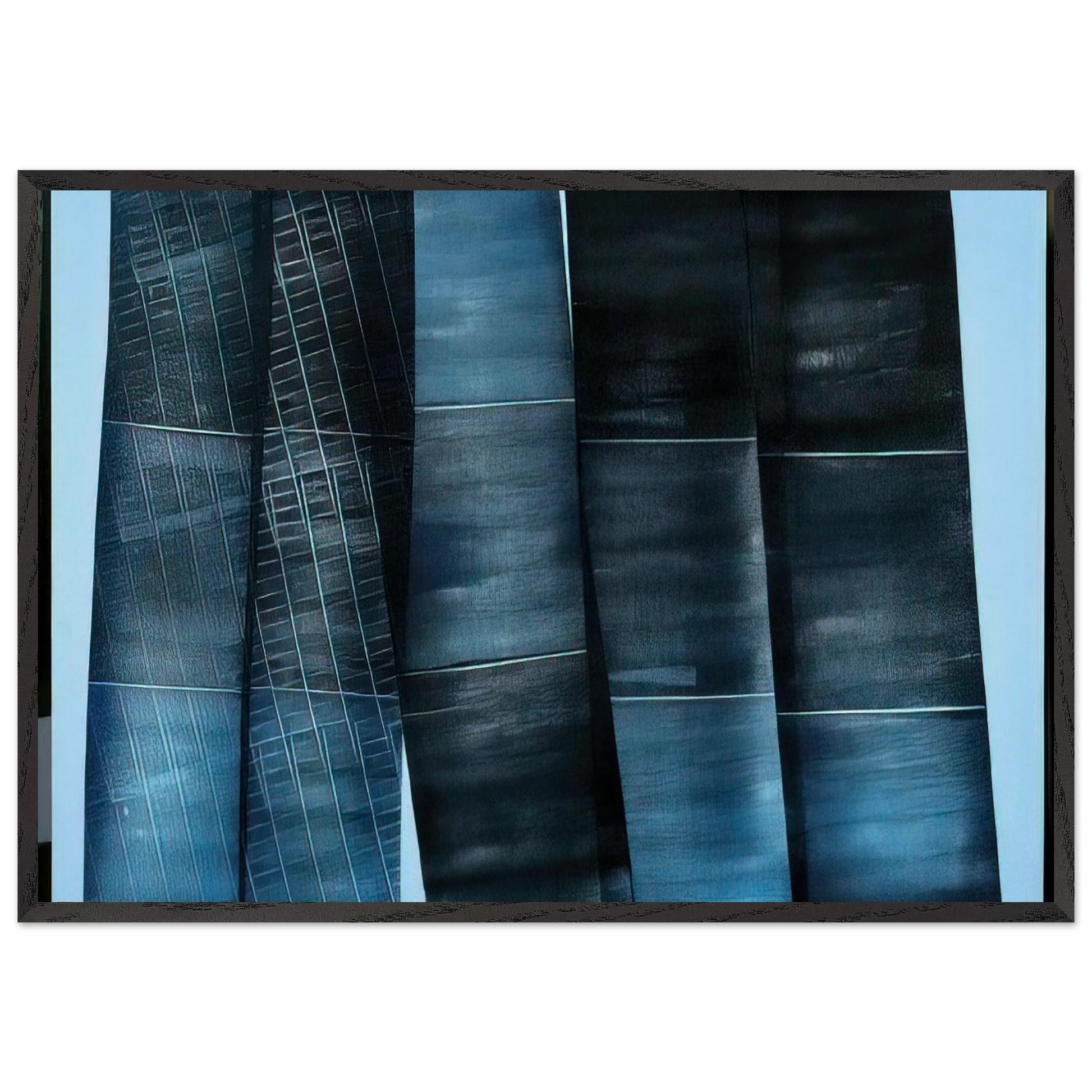 Untitled - 1976 N4 - Hans Hartung Framed Art Print – Black Wooden Frame - Default Title - -Framed Art Print