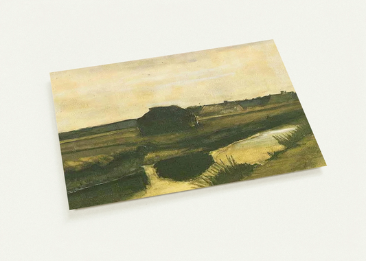 Landscape with a Stack of Peat and Farmhouses By Vincent van Gogh Pack of 10 Post Cards | Vincent van Gogh Post Cards | A6 (10.5 x 14.8 cm) - 4.1 x 5.8 inches