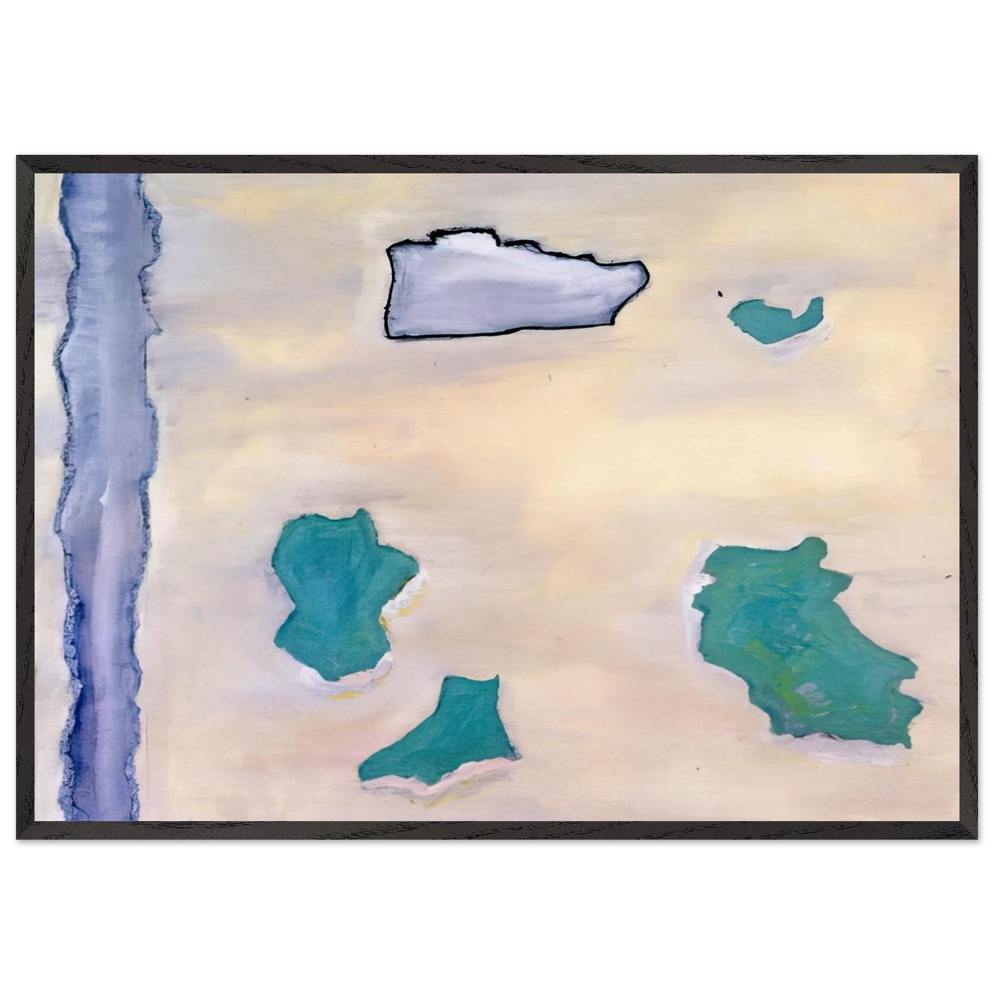 Untitled - 2006 N2 - Raoul De Keyser Framed Art Print – Black Wooden Frame - Default Title - -Framed Art Print