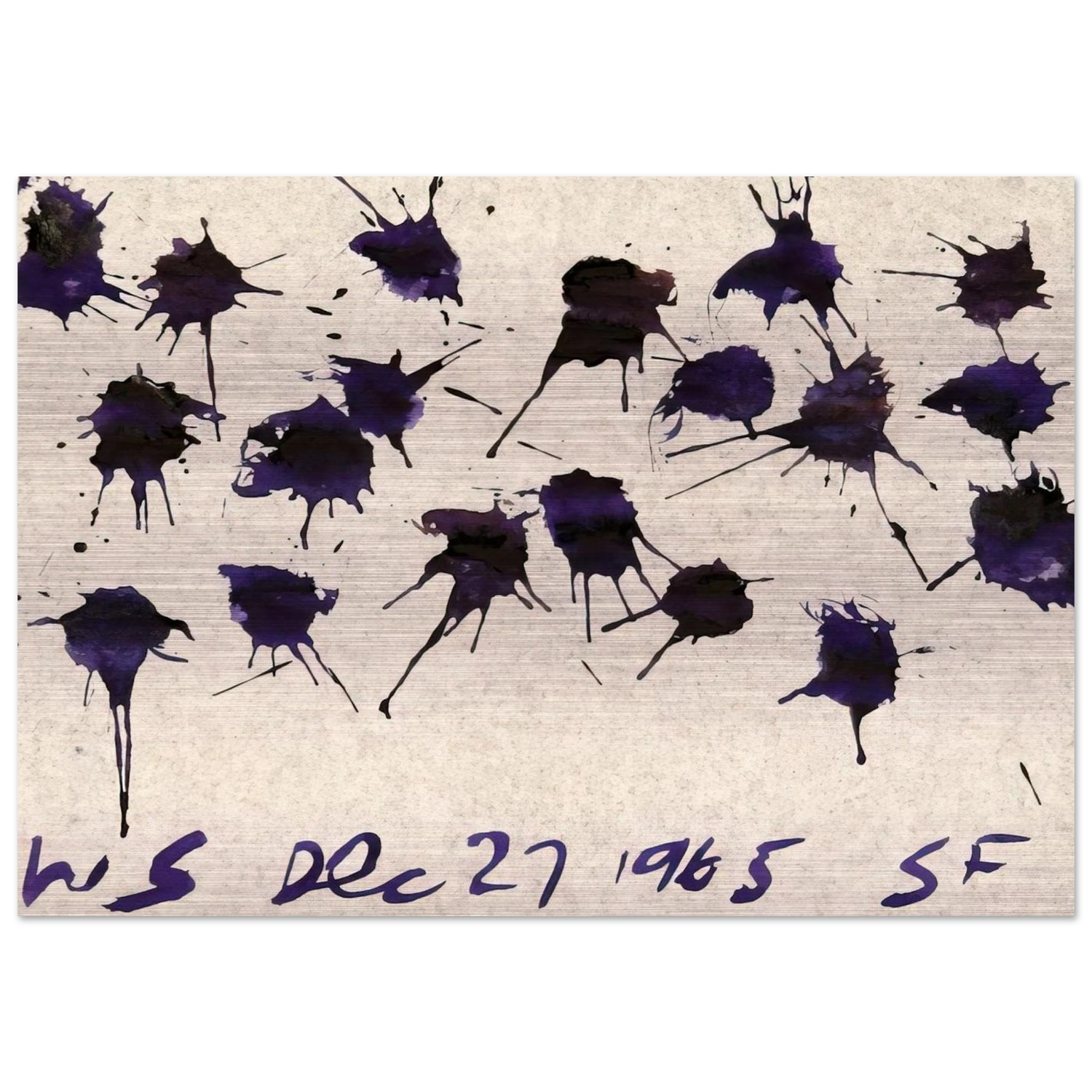 WS Dec 27, 1965 SF - 1965 - William Saroyan Brushed Aluminum Print - 70x100 cm / 28x40 inches | William Saroyan Aluminum Print | William Saroyan Prints