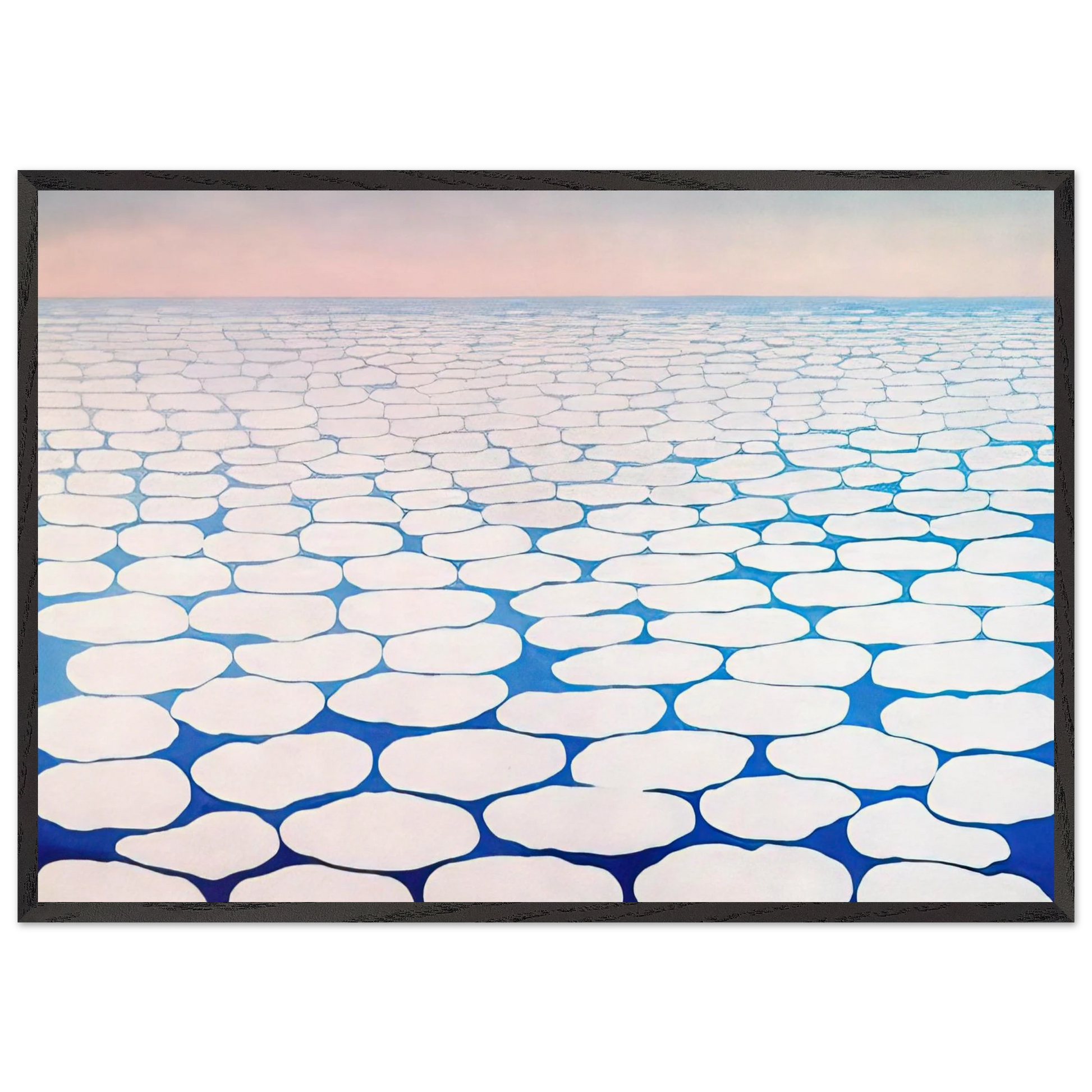 Sky above clouds III - Georgia OKeeffe 70x100 cm / 28x40 inches Framed Art Print – Black Wooden Frame