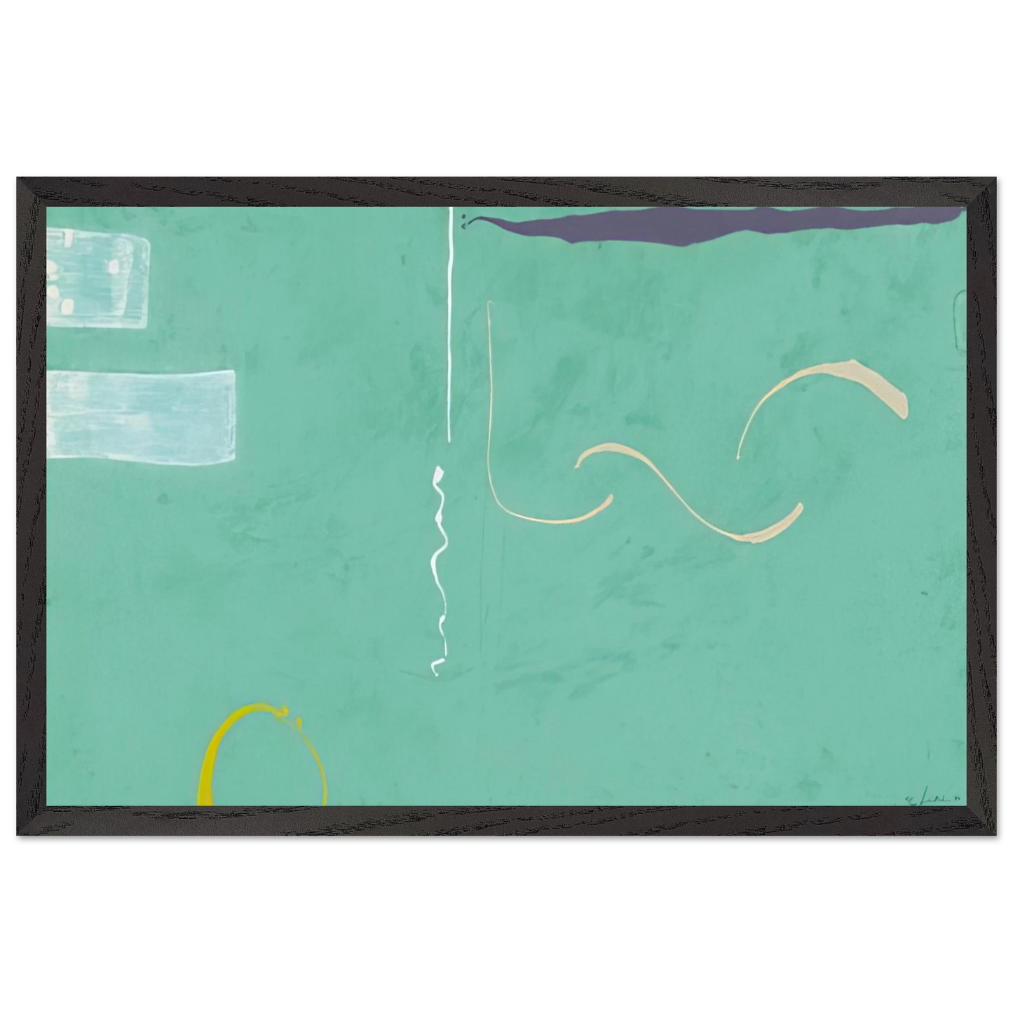 Helen Frankenthaler - Tahiti - 1989 Wall art - 30x45 cm / 12x18 inches - Premium Wooden Framed Poster With Fine Art Paper - Wood frame