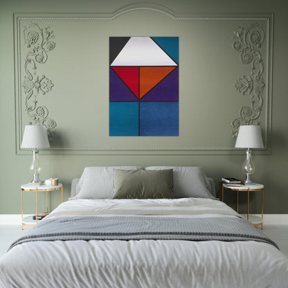 Plakat für Ausstellung Baden-Baden - 1965 - Johannes Itten Brushed Aluminum Print - 70x100 cm / 28x40 inches | Johannes Itten Aluminum Print | Johannes Itten Prints