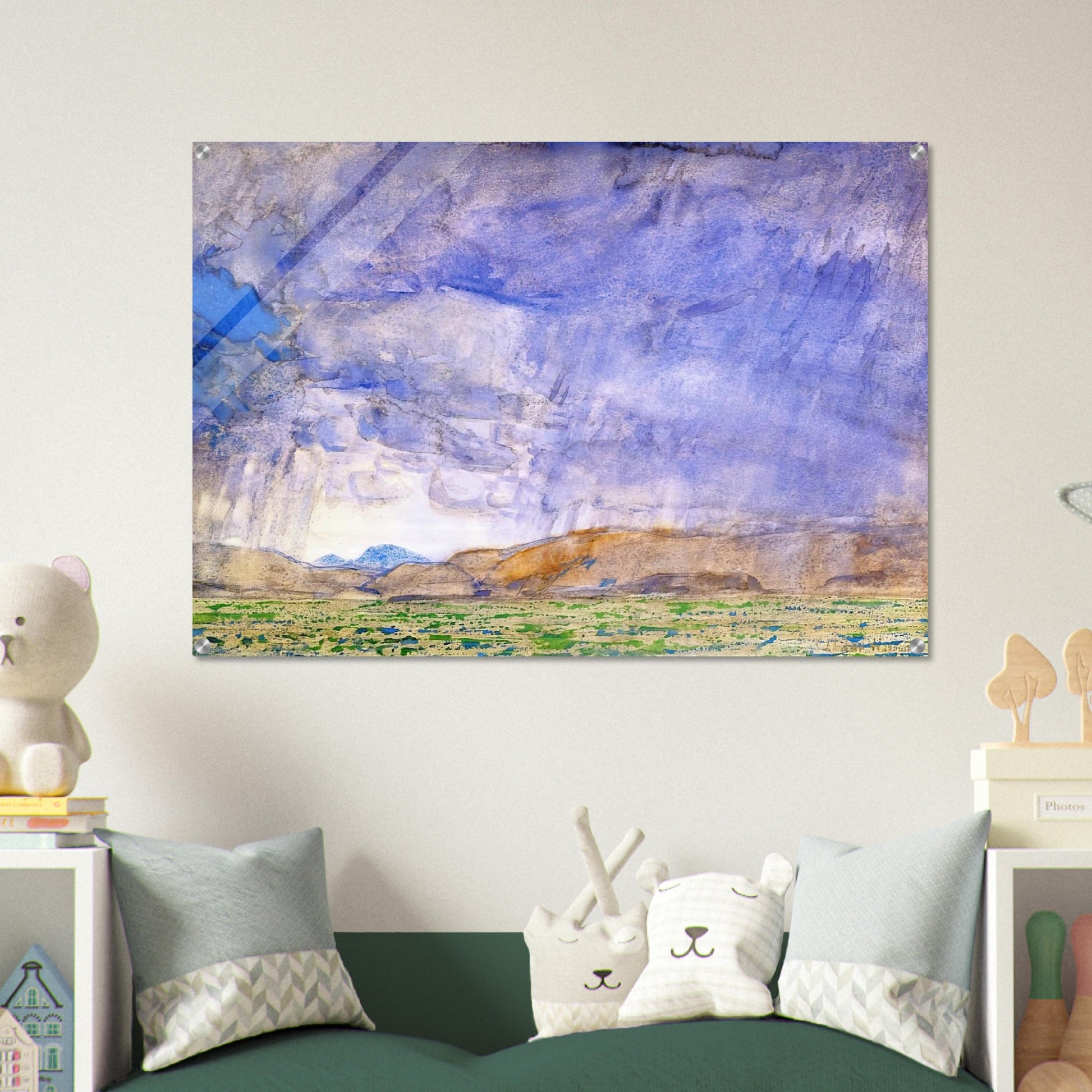 Thunderstorm on the Oregon Trail - Childe Hassam Acrylic Print - 70x100 cm / 28x40″ inches