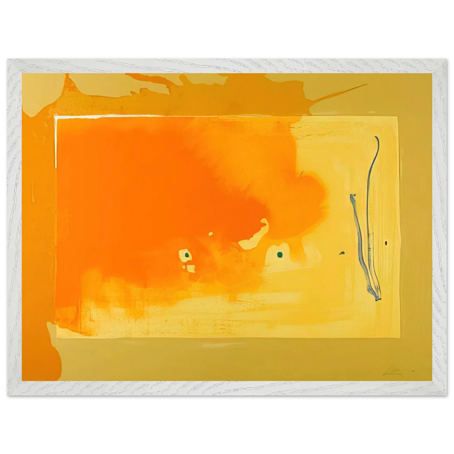 Helen Frankenthaler - Bilbao - 1998 Wall art - 70x100 cm / 28x40 inches - Premium Wooden Framed Poster With Fine Art Paper - White frame