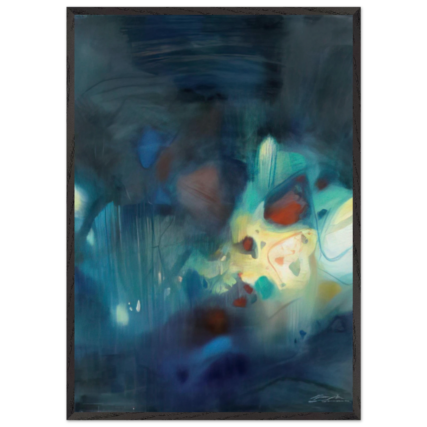 CLAIR D OBSCURITE 1988 - Chu teh Chun Framed Art Print – Black Wooden Frame - Default Title - -Framed Art Print