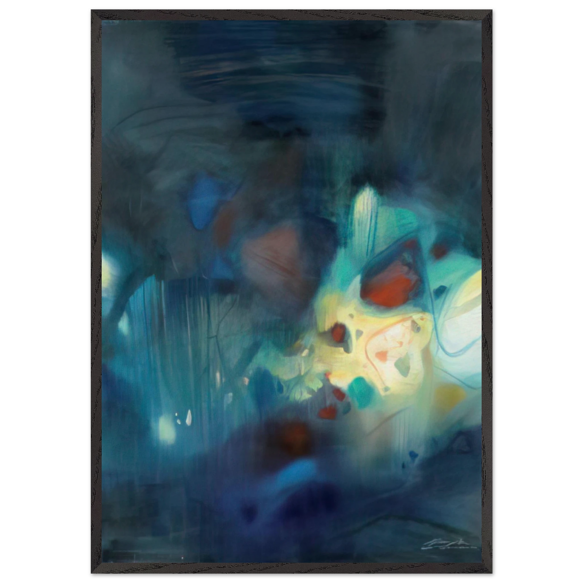 CLAIR D OBSCURITE 1988 - Chu teh Chun Framed Art Print – Black Wooden Frame - Default Title - -Framed Art Print