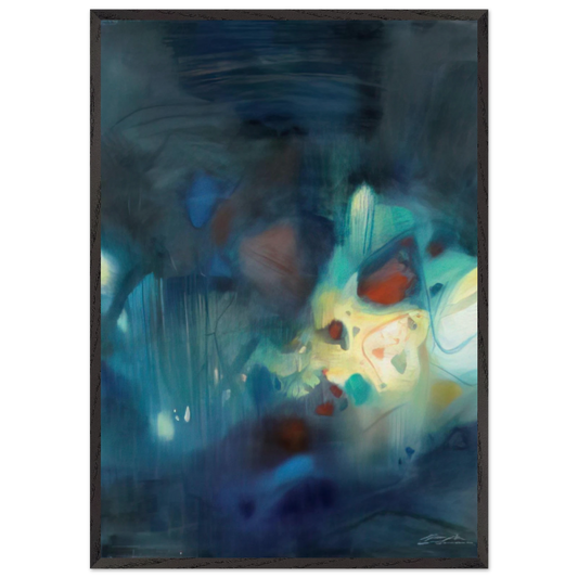 CLAIR D OBSCURITE 1988 - Chu teh Chun Framed Art Print – Black Wooden Frame - Default Title - -Framed Art Print