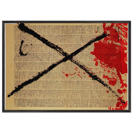 JOURNAL 1968 - Antoni Tapies Framed Art Print – Black Wooden Frame - Default Title - -Framed Art Print