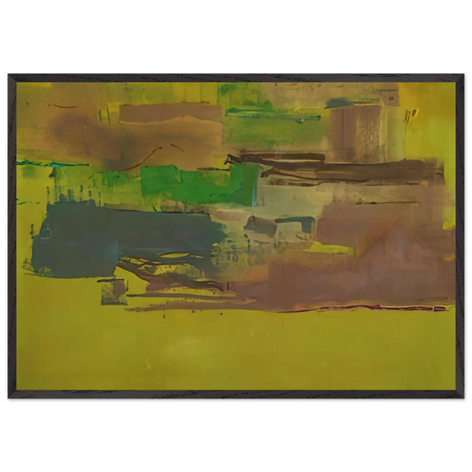 August Deep - 1978 - Helen Frankenthaler 70x100 cm / 28x40 inches Framed Art Print – Black Wooden Frame