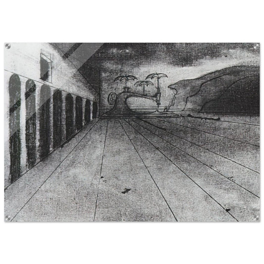 LANDSCAPE AFTER DE CHIRICO UNFINISHED - Salvador Dali Acrylic Print - 70x100 cm / 28x40″ inches