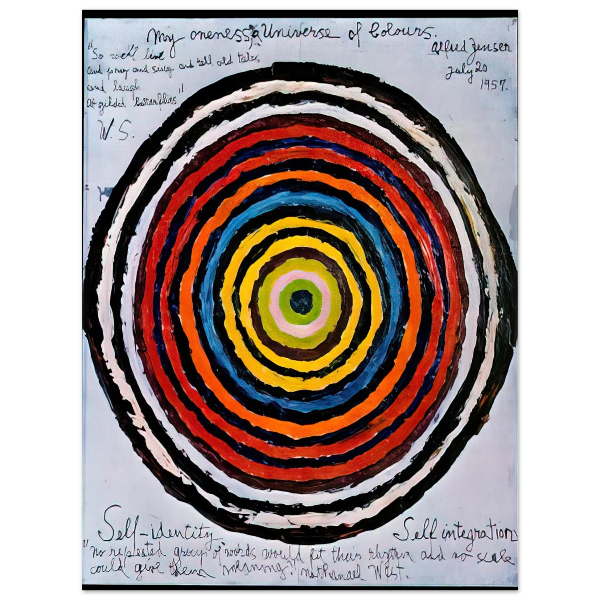 Alfred Jensen - My Oneness, A Universe of Colours - 1957 Fine Art Poster - Default Title