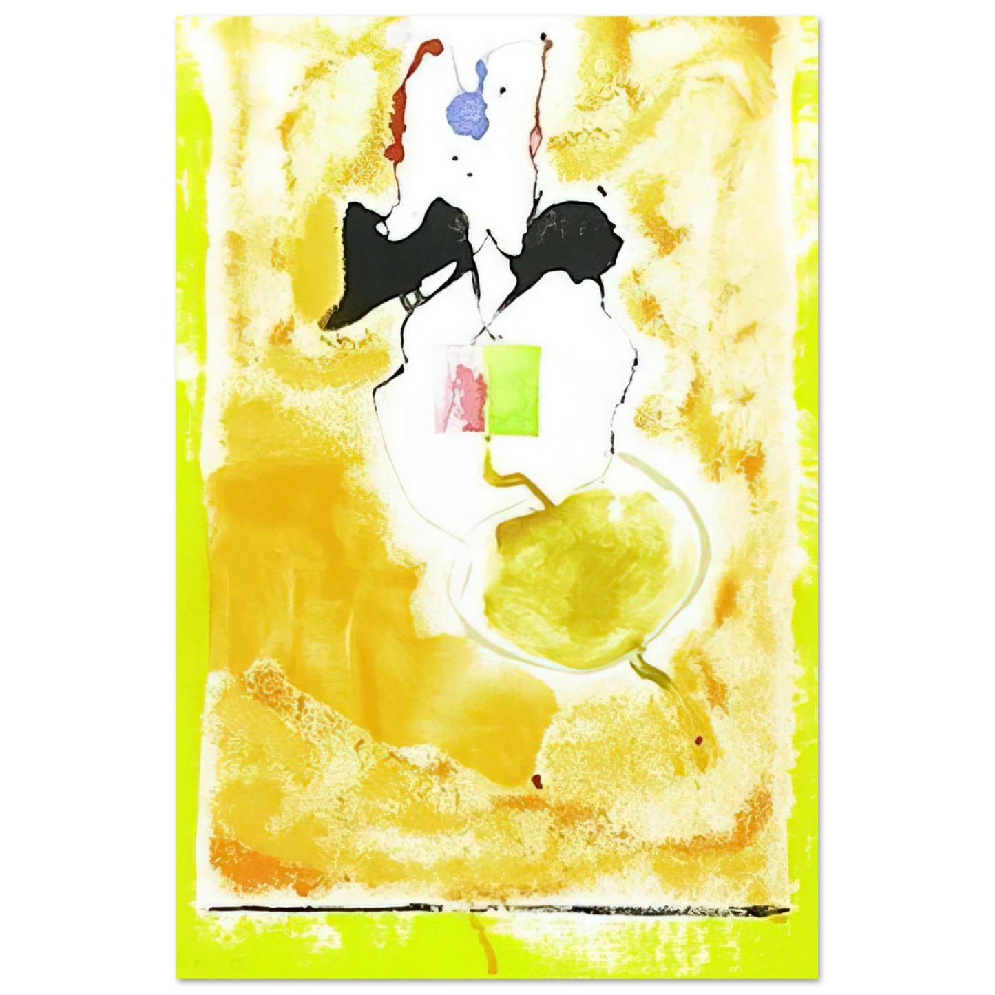 Helen Frankenthaler - Solar Imp - 2001 Wall art - 13x18 cm / 5x7 inches - Premium Wooden Framed Poster With Fine Art Paper - Wood frame