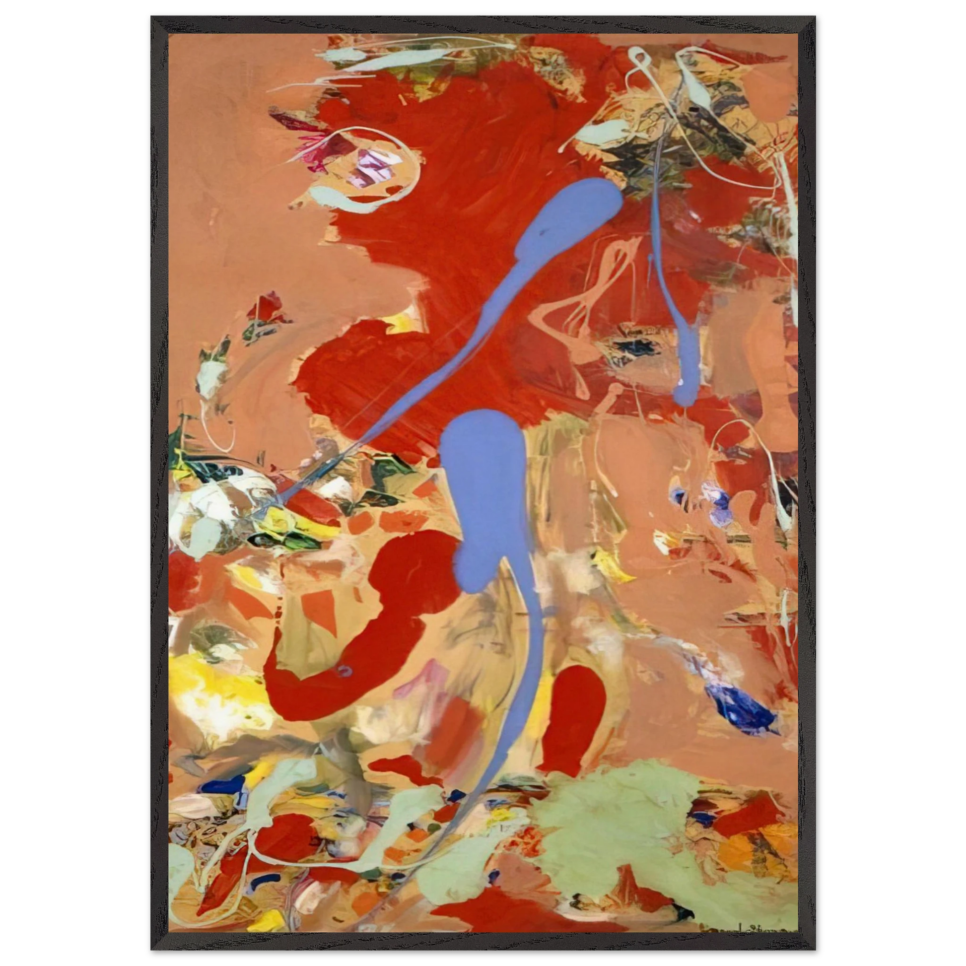 Aquatic Garden - Hans Hofmann Framed Art Print – Black Wooden Frame - Default Title - -Framed Art Print