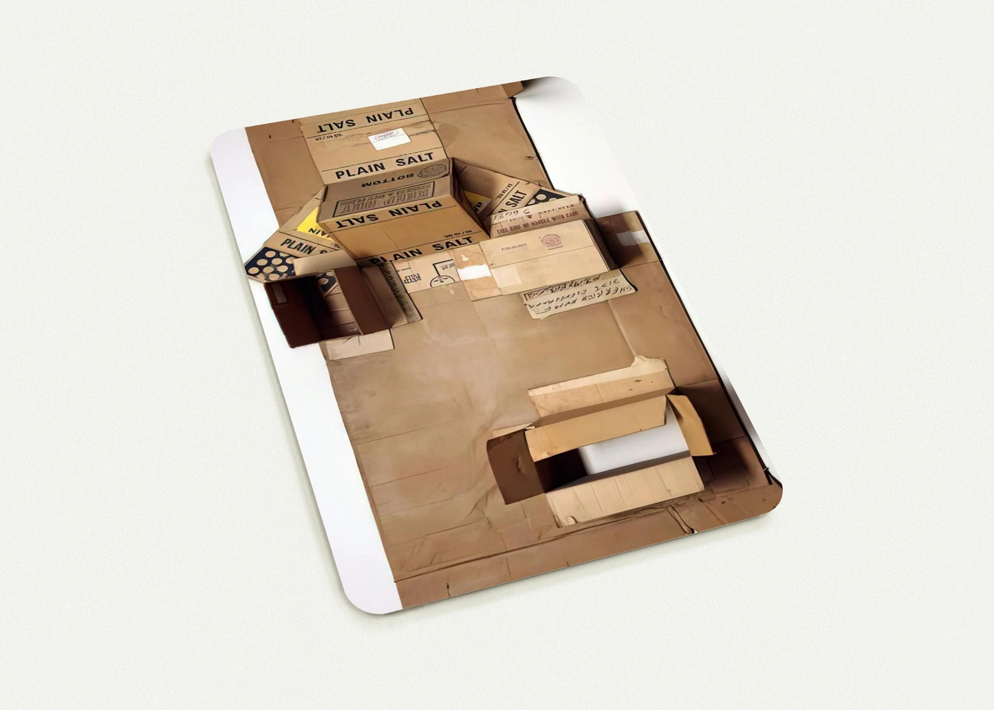 PLAIN SALT CARDBOARD 1971 By Robert Rauschenberg Pack of 10 Post Cards | Robert Rauschenberg Post Cards | A6 (10.5 x 14.8 cm) - 4.1 x 5.8 inches