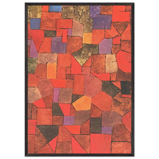 MOUNTAIN VILLAGE AUTUMNAL 1934 - Paul Klee Framed Art Print – Black Wooden Frame - Default Title - -Framed Art Print